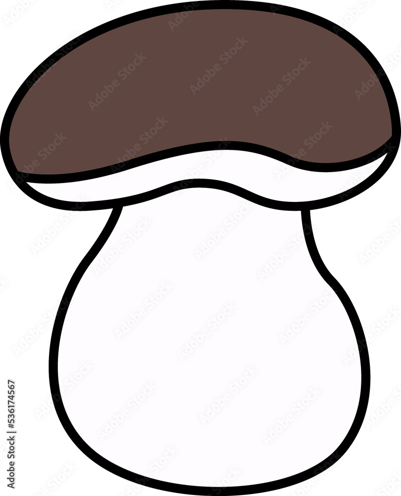 Brown cap boletus groovy mushroom doodle. Element autumn collection. Black outline isolated on a white background. Hand drawn line art, cute vector illustration. Brown cap boletus groovy mushroom doodle. Element autumn collection. Black outline isolated on a white background. Hand drawn line art, cute vector illustration.