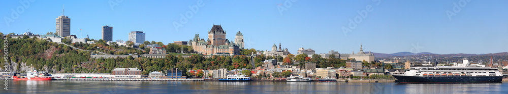 Quebec City panoramic view in autumn, Canada