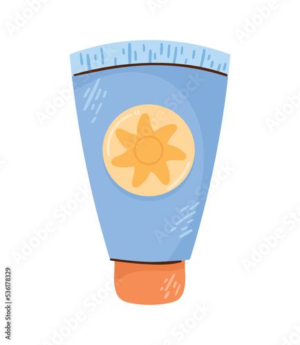 blocker solar cream tube