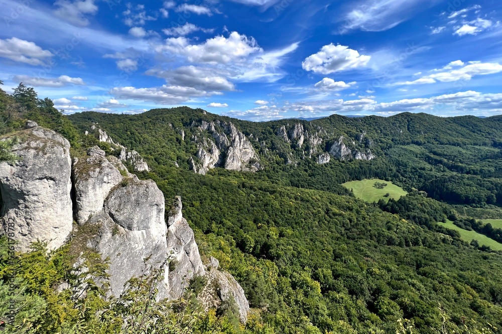 view of the valley in the Strazovske Vrchy Mountains