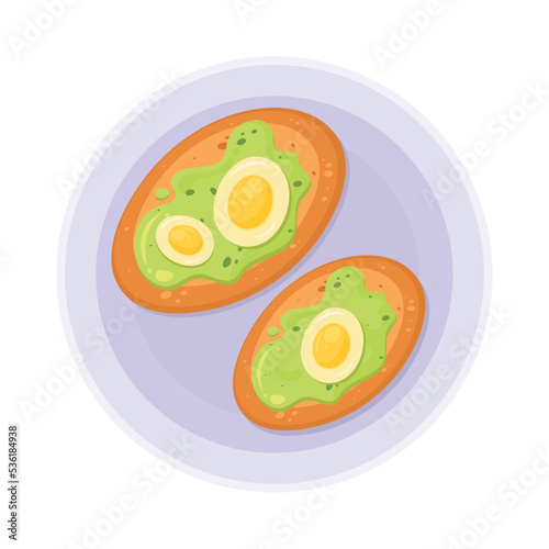 toast bread with eggs