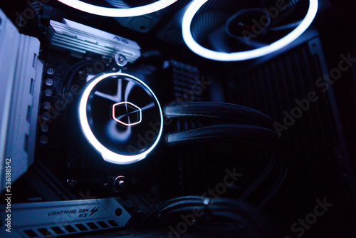 Obraz na płótnie Gaming PC Water Cooled Internal