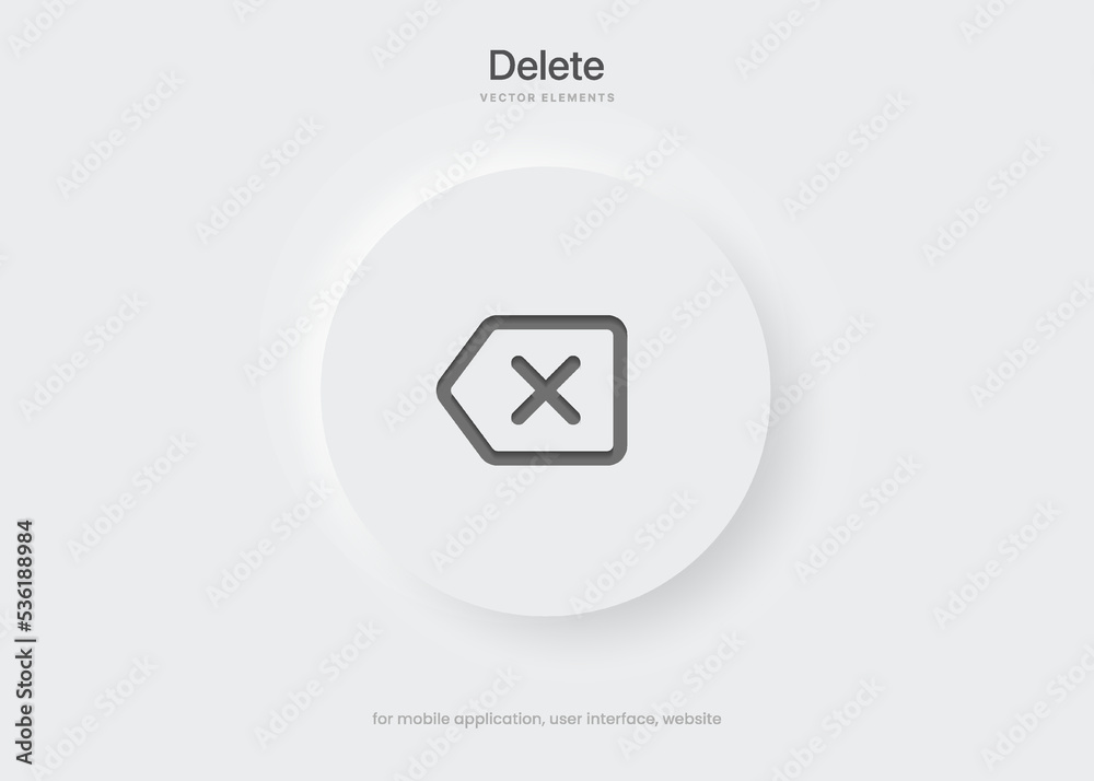 3d red trash, delete, cleaning, clean, erase, cross, backspace icon ...