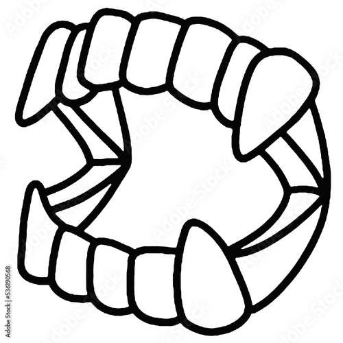 vampire fangs icon without background photo