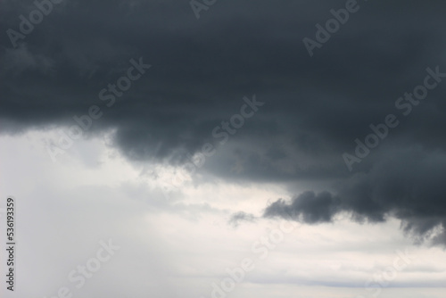 Rain clouds and black sky texture background
