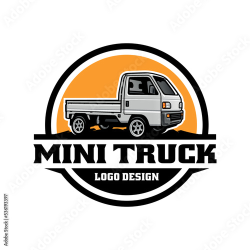 japan mini truck illustration logo vector © winana