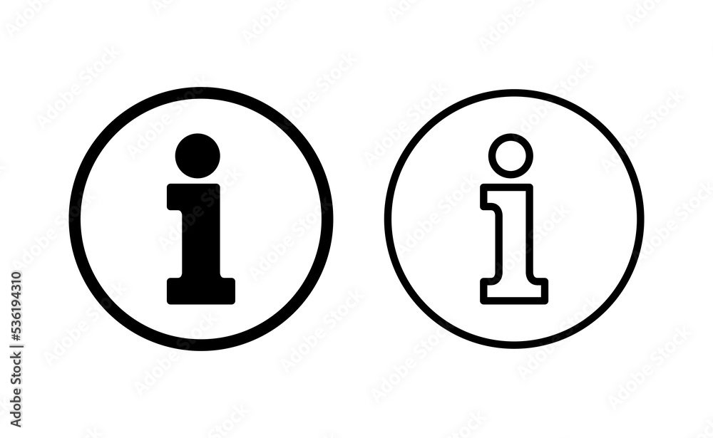 Info sign icon vector for web and mobile app. about us sign and symbol. Faq icon Info sign icon vector for web and mobile app. about us sign and symbol. Faq icon