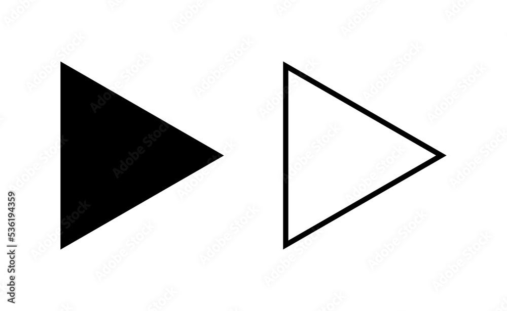 Play Icon vector for web and mobile app. Play button sign and symbol Play Icon vector for web and mobile app. Play button sign and symbol