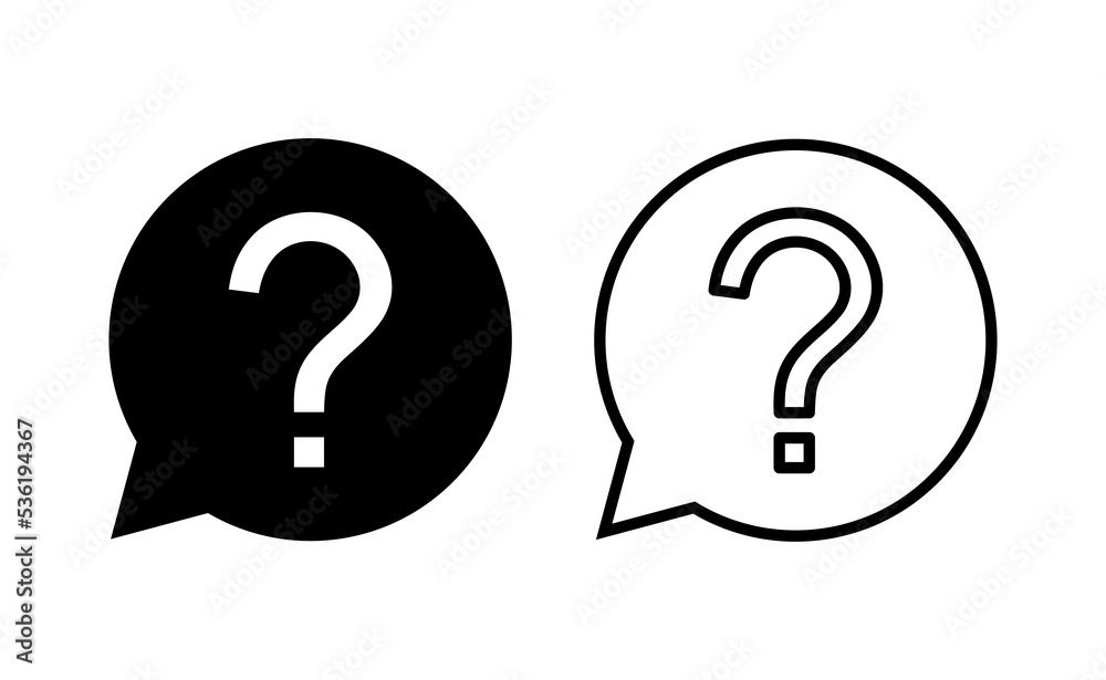 Question icon vector for web and mobile app. question mark sign and symbol Question icon vector for web and mobile app. question mark sign and symbol