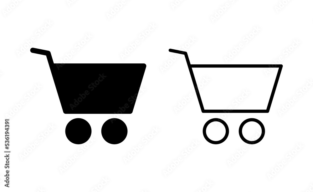 Shopping icon vector for web and mobile app. Shopping cart sign and symbol. Trolley icon Shopping icon vector for web and mobile app. Shopping cart sign and symbol. Trolley icon