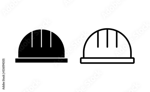 Helmet icon vector for web and mobile app. Motorcycle helmet sign and symbol. Construction helmet icon. Safety helmet