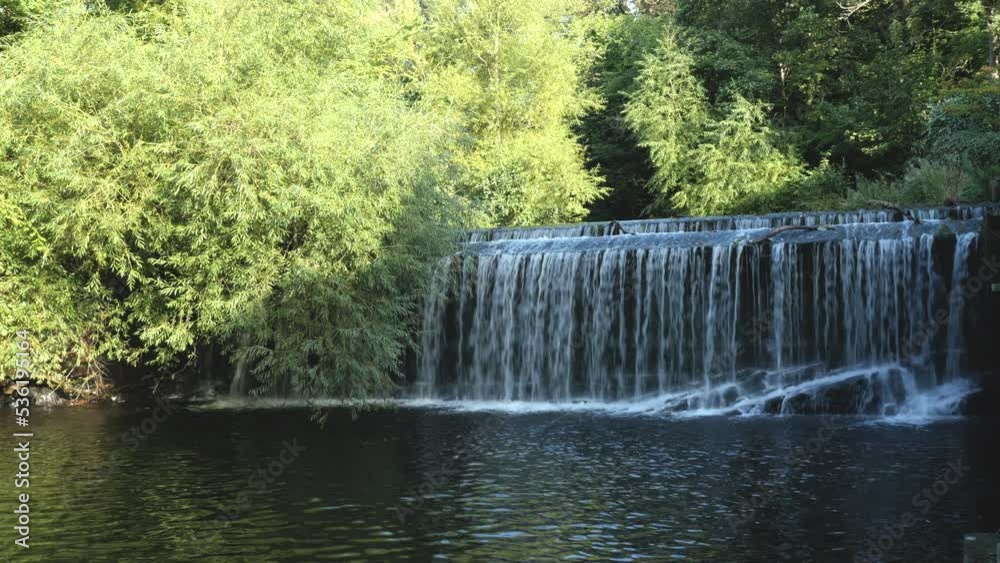Edimburgh, Scotland, the Water of Leith Weir falls Edimburgh, Scotland, the Water of Leith Weir falls