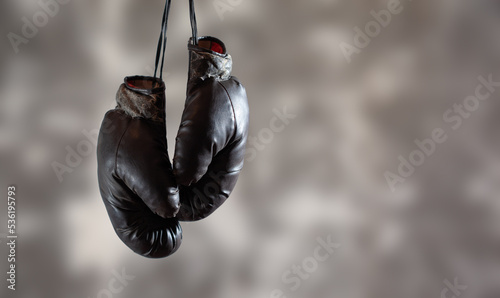 Boxing gloves hanging