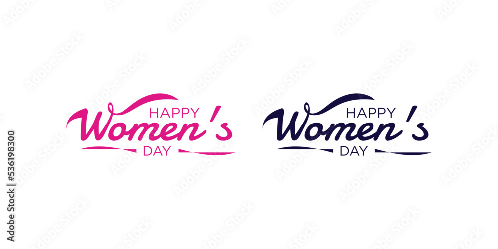 Abstract happy women's day logo, happy women's day, Abstract Hand drawn creative calligraphy vector logo design, pink color, red color, black color logo design Abstract happy women's day logo, happy women's day, Abstract Hand drawn creative calligraphy vector logo design, pink color, red color, black color logo design