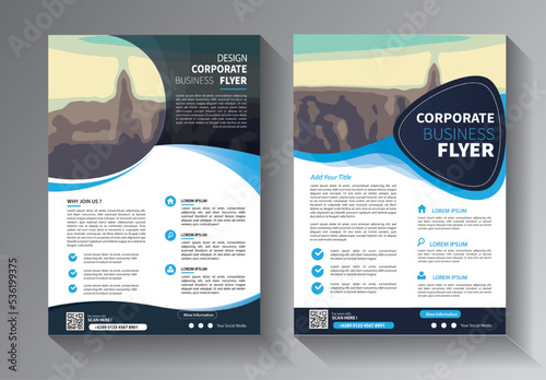 Business abstract vector template. Brochure design, cover modern layout, annual report, poster, flyer in A4 with colorful triangles, geometric shapes for tech, science, market with light background