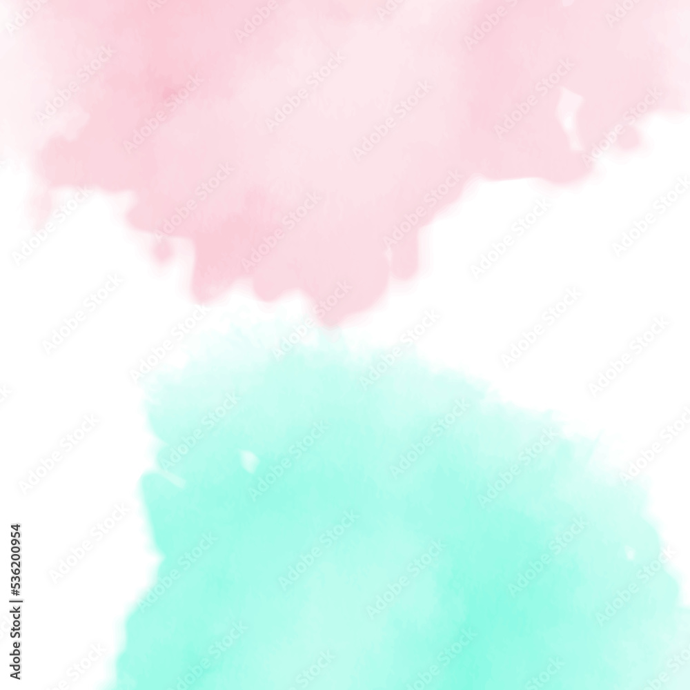 abstract pink green watercolor splashes