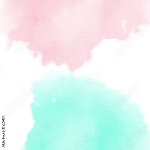 abstract pink green watercolor splashes