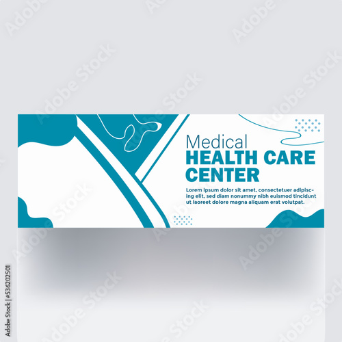 medical hospital banner cover social media post design template and clinic center
