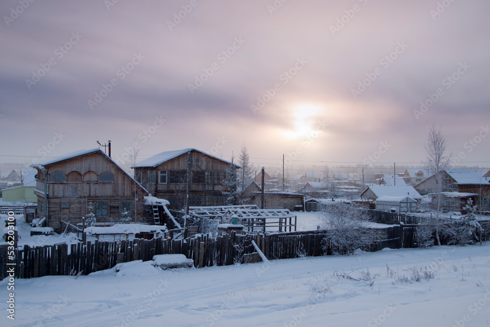 cold, winter, yakutia, a lot of snow