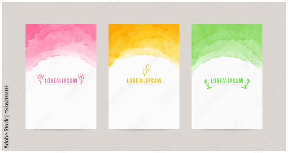 watercolor vector background template
