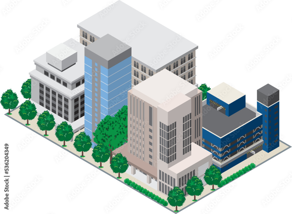 街並みの立体図. 都市の景観. 街並みの立体図. 都市の景観.