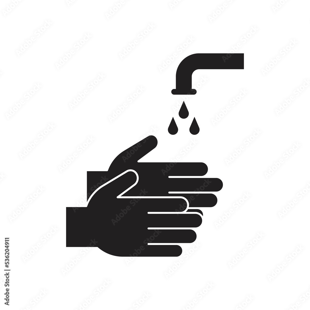 Washing hands icon design. Wash / washing hands to keep clean flat vector icon for websites. vector illustration Washing hands icon design. Wash / washing hands to keep clean flat vector icon for websites. vector illustration