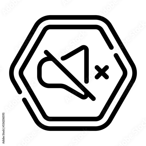 silent line icon
