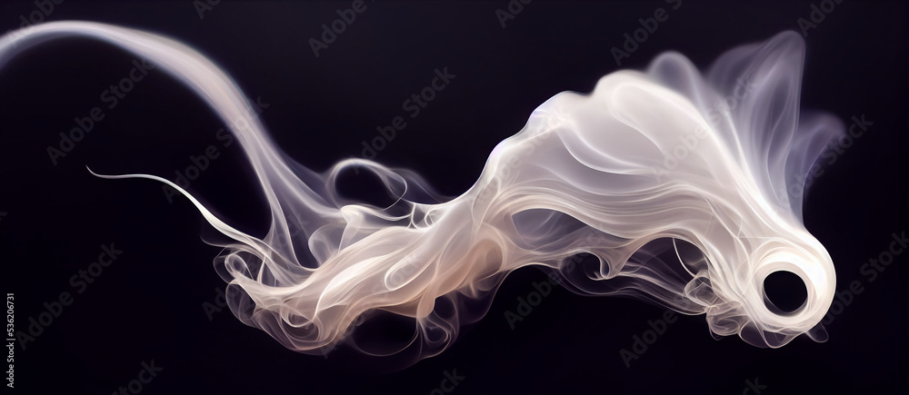 White smoke with black background White smoke with black background