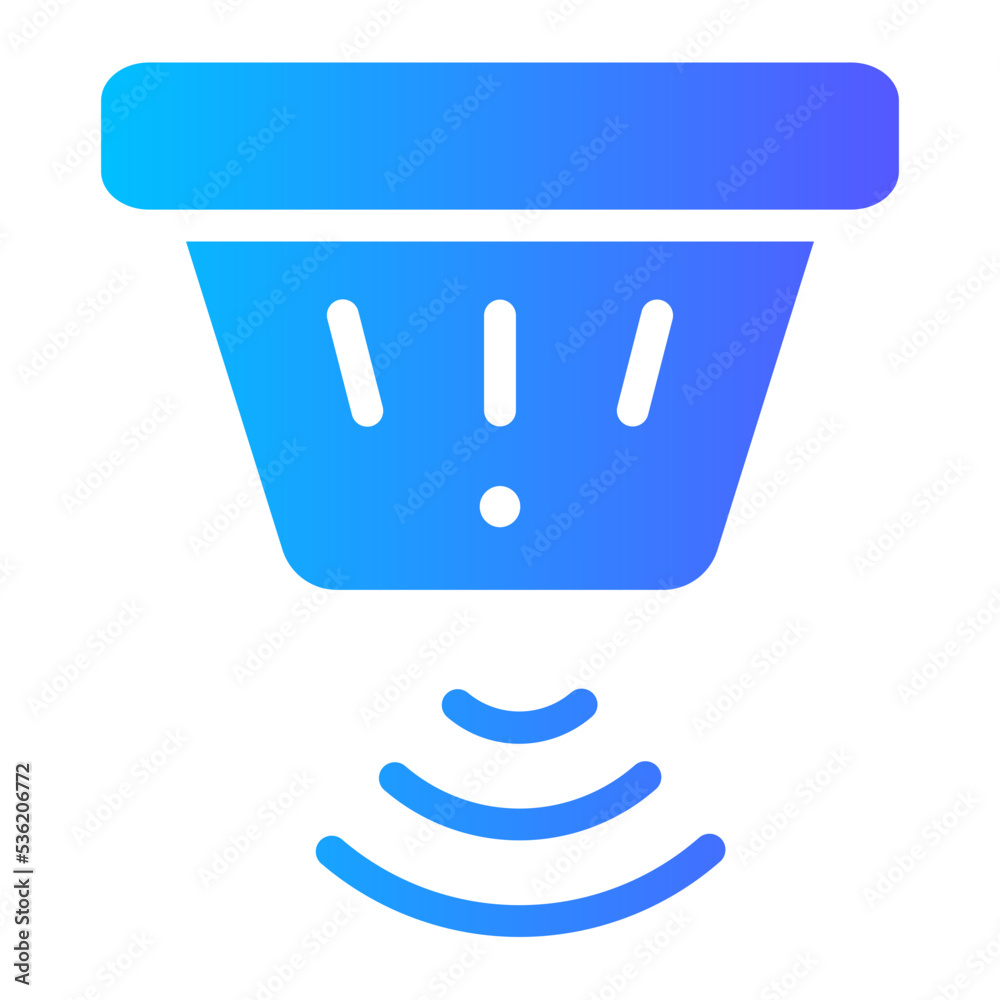 smoke detector gradient icon smoke detector gradient icon