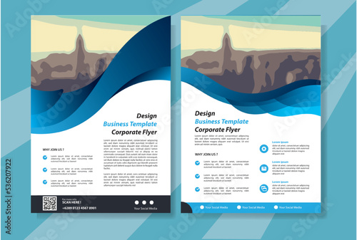 Brochure design, cover modern layout, annual report, poster, flyer in A4 with colorful triangles, geometric shapes for tech, science, market with light background