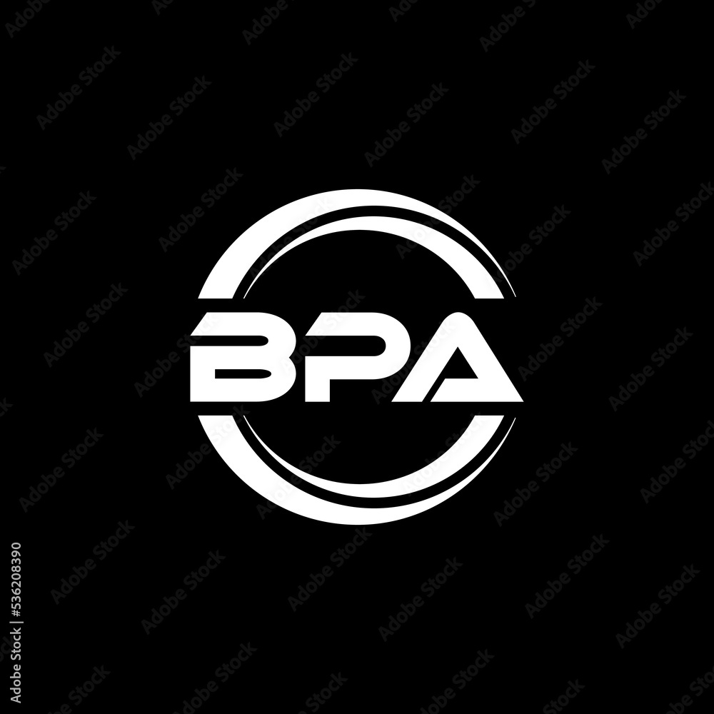 BPA letter logo design with black background in illustrator, vector logo modern alphabet font overlap style. calligraphy designs for logo, Poster, Invitation, etc. BPA letter logo design with black background in illustrator, vector logo modern alphabet font overlap style. calligraphy designs for logo, Poster, Invitation, etc.