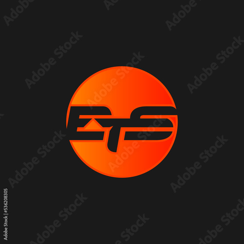 ETS Letter Initial Logo Design Vector Illustration.