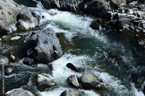 Clear stream flowing in the mountains