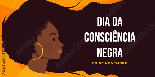 dia da consciencia negra banner illustration with women
