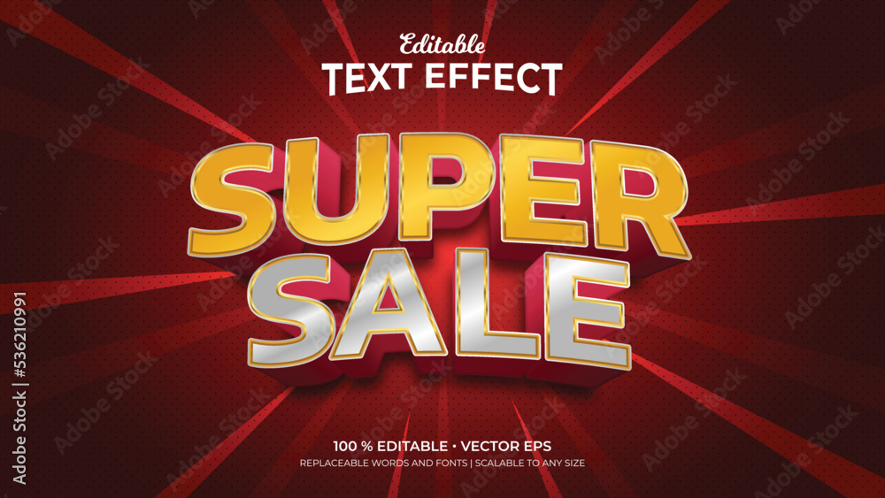 Super Sale Editable Text Effects Super Sale Editable Text Effects