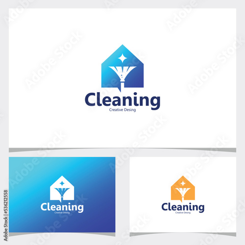 Cleaning logo icon vector isolated