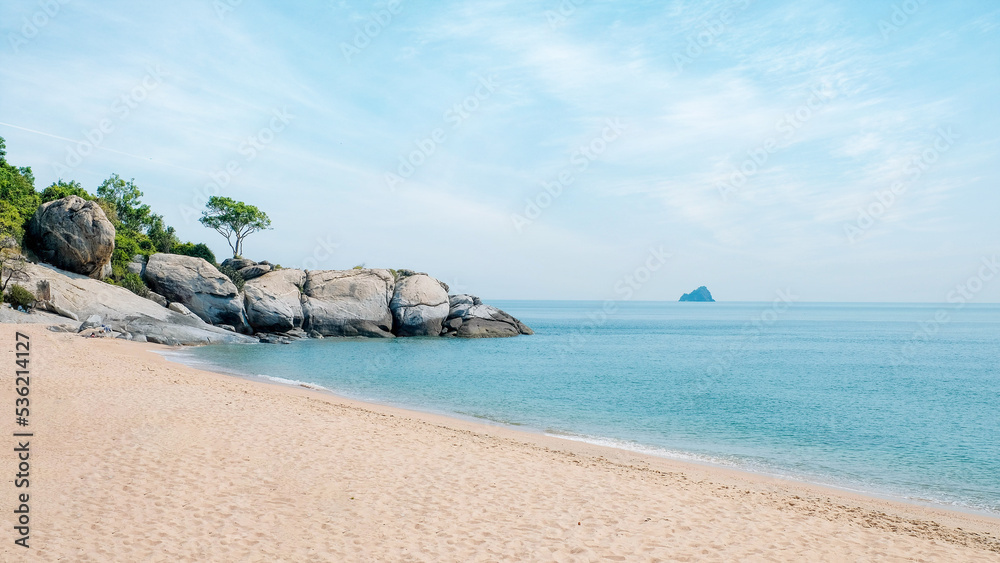 Scene of HuaHin beach in a smoot colors. Scene of HuaHin beach in a smoot colors.