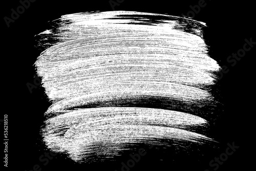 Scribble hand drawn in chalk on black background. Monochrome stain element. Digitally generated image. Vector illustration, Eps 10.