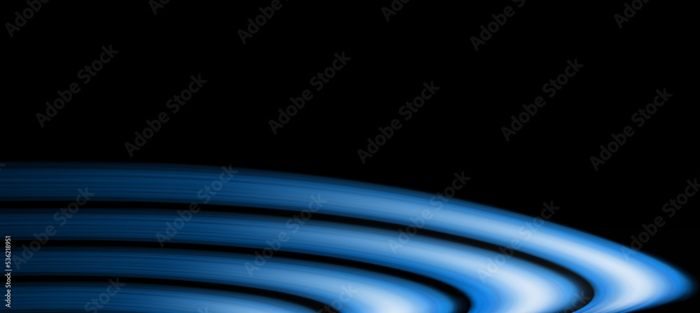 Abstract technology background. Colorful glow curves, light green, blue and white. black background.
Graphic representations of fast, swirling motion.
