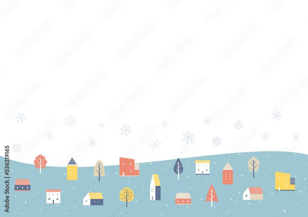 シンプルなおうちの冬背景１