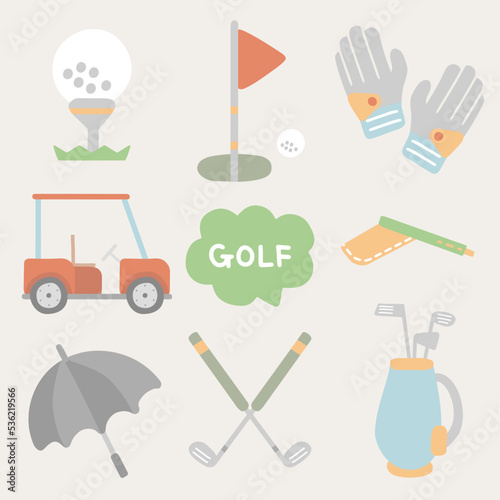 취미 골프 상징 일러스트 이미지 모음