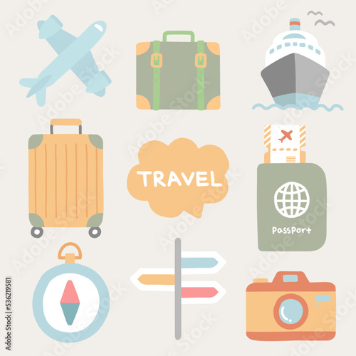여행 상징 일러스트 이미지 모음