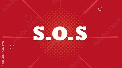 sos international emergency word animation