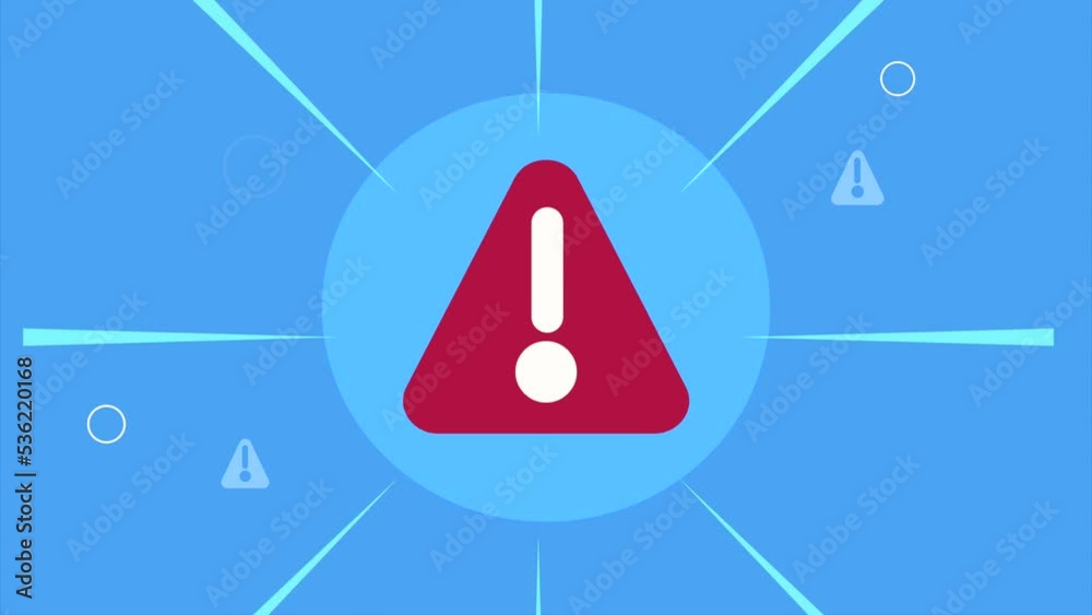 alert symbol in triangle red