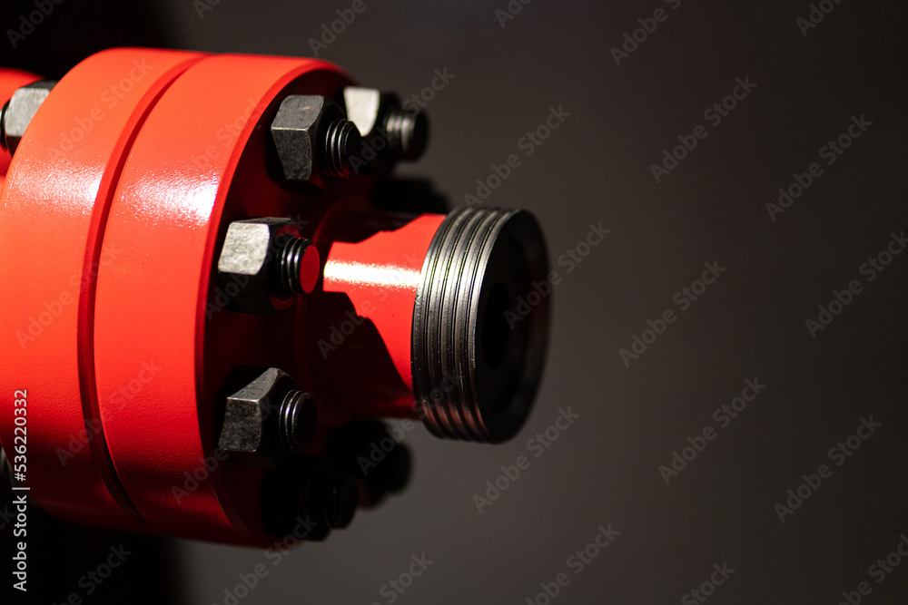 Tree Flanges Thread and flange connection part of the Xmas tree or wellhead which is ...