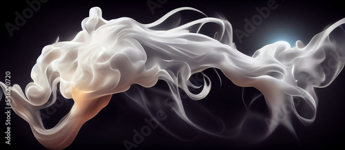 white smoke in black background