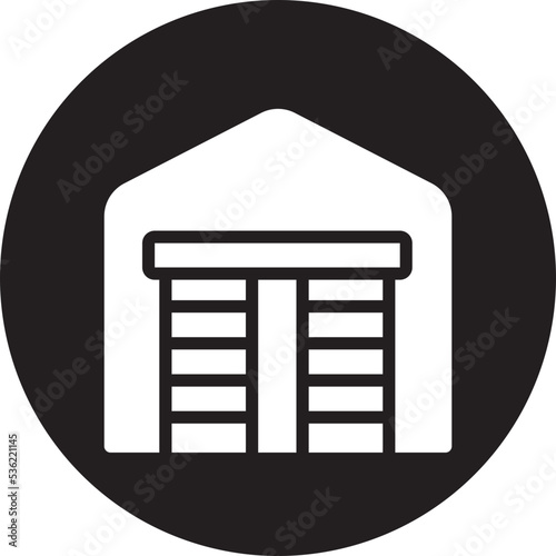 garage glyph icon