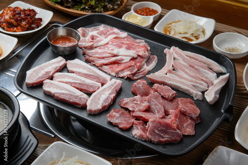 a variety of deliciously prepared pork parts