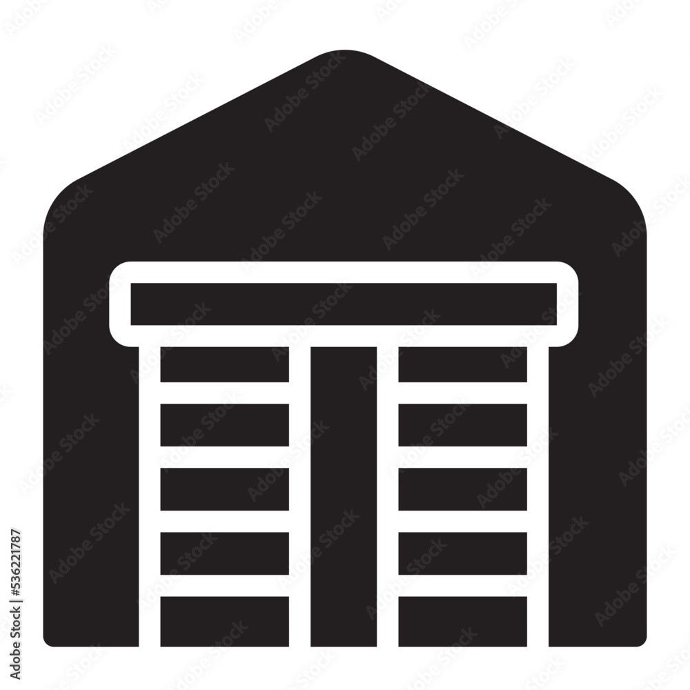 garage glyph icon garage glyph icon