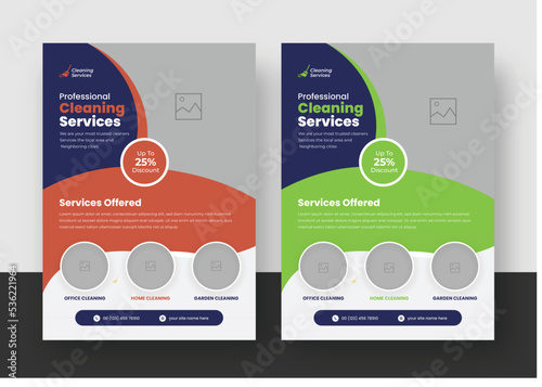 Disinfecting & Cleaning Services Flyer, House cleaning service poster flyer, Vector flyer